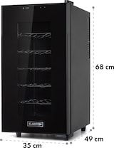 thumbnail of Klarstein Bellevin 18 Uno Weinkühlschrank 50 Liter 11-18 °C LED Touch SingleZone Schwarz