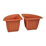 thumbnail of Eck-Blumentopf 6er-Set Terrakotta Pflanztopf Blumenkübel Pflanzkübel Pflanzgefäß Terrakotta