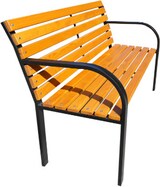 thumbnail of METRO PROFESSIONAL Banco de 2 plazas, madera de pino/acero, 120 cm, marrón/negro