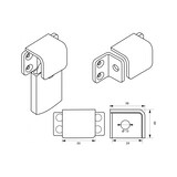 thumbnail of Porte-cadenas renforcé à recouvrement, gauche, acier, protection pour fermeture, noir - THIRARD