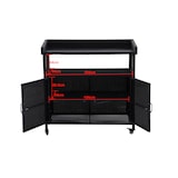 thumbnail of METRO PROFESSIONAL Carrello di servizio con armadietto Balsario, alluminio/PE rattan, 112 x 56 cm, nero