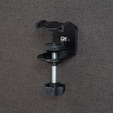 thumbnail of Akustik-Tischtrennwand | HxBxT 60x65x2 cm | doppelwandig Stoff Braun-Grau | Büro-Sichtschutz Schreibtisch Pinnwand