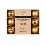 thumbnail of 12 Weihnachtskugeln Glas 4cm Glitzer Schneeflocken Motiv Christbaumkugeln Weihnachtsbaumkugeln Christbaumschmuck Weihnachtsbaumschmuck Matt Glanz Gold