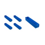 thumbnail of PROREGAL 5x Blaue Industriebox 500 S | HxBxT 8,1x9,1x50cm | 2,8 Liter | Sichtlagerkasten, Sortimentskasten, Sortimentsbox, Kleinteilebox