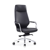thumbnail of SalesFever Cadeira de escritório | Capa de couro sintético | Estrutura de alumínio | Apoio lombar | L 63 x P 66 x A 120,5 cm | preto