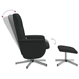 thumbnail of vidaXL Massagesessel mit Fußhocker Schwarz Stoff