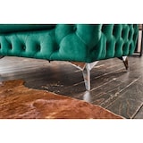 thumbnail of KAWOLA Sofa NARLA Chesterfield 3-Sitzer Velvet grün
