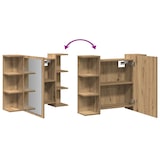 thumbnail of vidaXL Bad-Spiegelschrank Artisan-Eiche 80x20,5x64cm Holzwerkstoff
