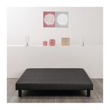 thumbnail of Sommier Tapissier A Lattes 140 X 190 - Bois Massif Gris Anthracite + Pieds - Finlandek Rakenne