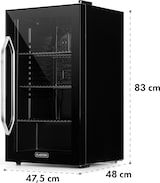 thumbnail of Beersafe XXL Onyx Kühlschrank 80 Liter 3 Böden Panoramaglastür Schwarz