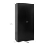 thumbnail of PROREGAL Stahlschrank BEE mit 7 lackierten Fachböden | HxBxT 195x92x42cm | Schwarz-Schwarz | Werkstattschrank Werkzeugschrank Aktenschrank