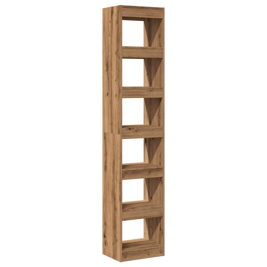 vidaXL Bücherregal/Raumteiler Artisan-Eiche 40x30x198 cm