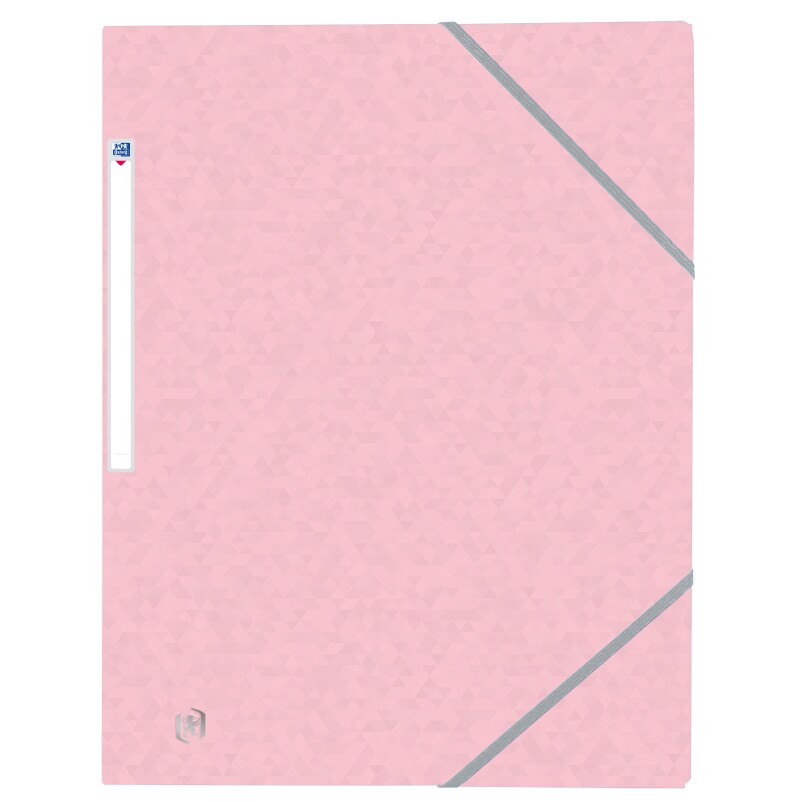 Chemise 3 rabats à élastique Top File+ A4, en carte coloris rose pastel