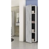 thumbnail of Dmora Armadio multiuso Reno, Mobile ausiliario a 1 anta e 3 ripiani, Guardaroba moderno, Mobile alto a colonna, 41x37h182 cm, Cemento e Bianco