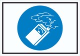thumbnail of Gasdetektor benutzen Symbol Schild A4 Rückseite selbstklebend