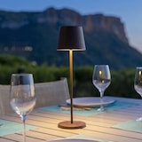 thumbnail of Lumisky Lampada da tavolo senza fili KELLY H38CM Acciaio Marrone