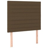 thumbnail of vidaXL Boxspringbett mit Matratze & LED Dunkelbraun 90x190 cm Stoff