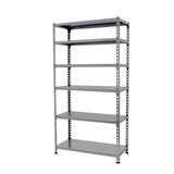 thumbnail of Simonclick schraubenloses Metallregal 6 Böden. Farbe GRAU/GRAU 2500x1200x500 mm