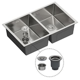 thumbnail of Fregadero bajo encimera 2 cubas acero inox AISI 304 | 193 x 760 x 470 mm | Gasfrit