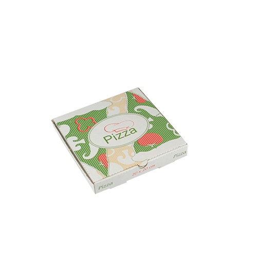 PAPSTAR, Pizzadozen, Cellulose "pure" hoekig 20 cm x 20 cm x 3 cm