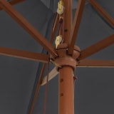 thumbnail of vidaXL Parasol met houten paal 299x240 cm zwart