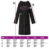 thumbnail of vidaXL Bademantel Hoodie Schwarz L Flanell