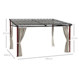 thumbnail of Outsunny Pergola da Giardino con Pareti Laterali e Tetto Retrattile
