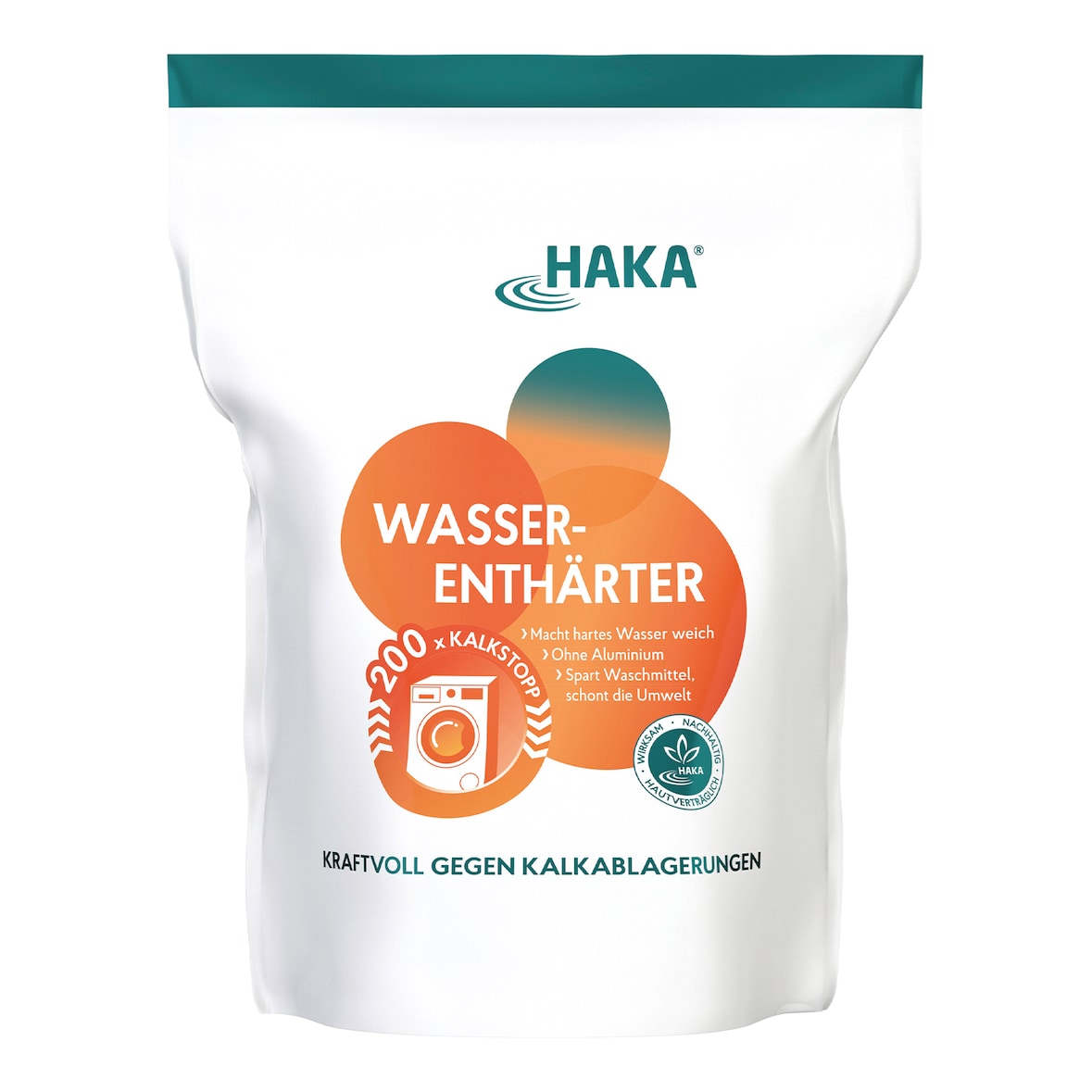 HAKA Wasserenthärter 2kg Wasserentkalker für Waschmaschinen spart Waschmittel