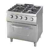 thumbnail of Heavy Duty fornuis - 4 branders - dubbelelement - diepte 70 cm - 37kW - gas incl oven