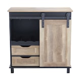 thumbnail of Mobile credenza da interno bar pub in acciaio e legno con 2 cassetti ed 1 anta scorrevole Linea Industrial