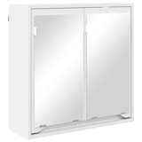 thumbnail of Helloshop26 - Armoire miroir moderne murale salle de bain 60 x 20 x 60 cm rangement pratique style contemporain en bois blanc 02_0054581