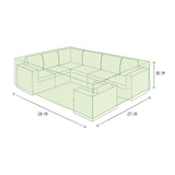 thumbnail of Housse d'extérieur pour ensemble de jardin, gris, rectangulaire, 320 cm x 275 cm x 80 cm
