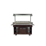 thumbnail of Combisteel Büfett-Theke für 3xGN1/1 aus Mahagoni/Edelstahl  1200x700x1400mm