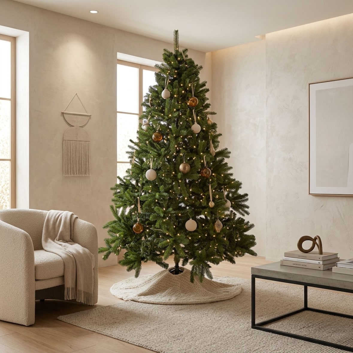Arbol de Navidad Artificial NATURING MONDE PRIME 180 cm. Mixto PE/PVC. 1057 ramas con soporte.