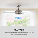 thumbnail of Bolero 2-in-1-Deckenventilator 134cm Leuchte 55W Fernbedienung weiß Weiß 134