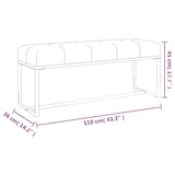 thumbnail of vidaXL Sitzbank Beige 110x36x45 cm Samt