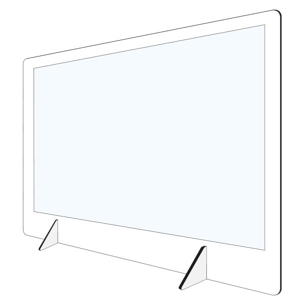 Protection Caisse Dibond  + plexi 1000xH680 mm avec ouverture 300x80 mm   Etiq-Etal