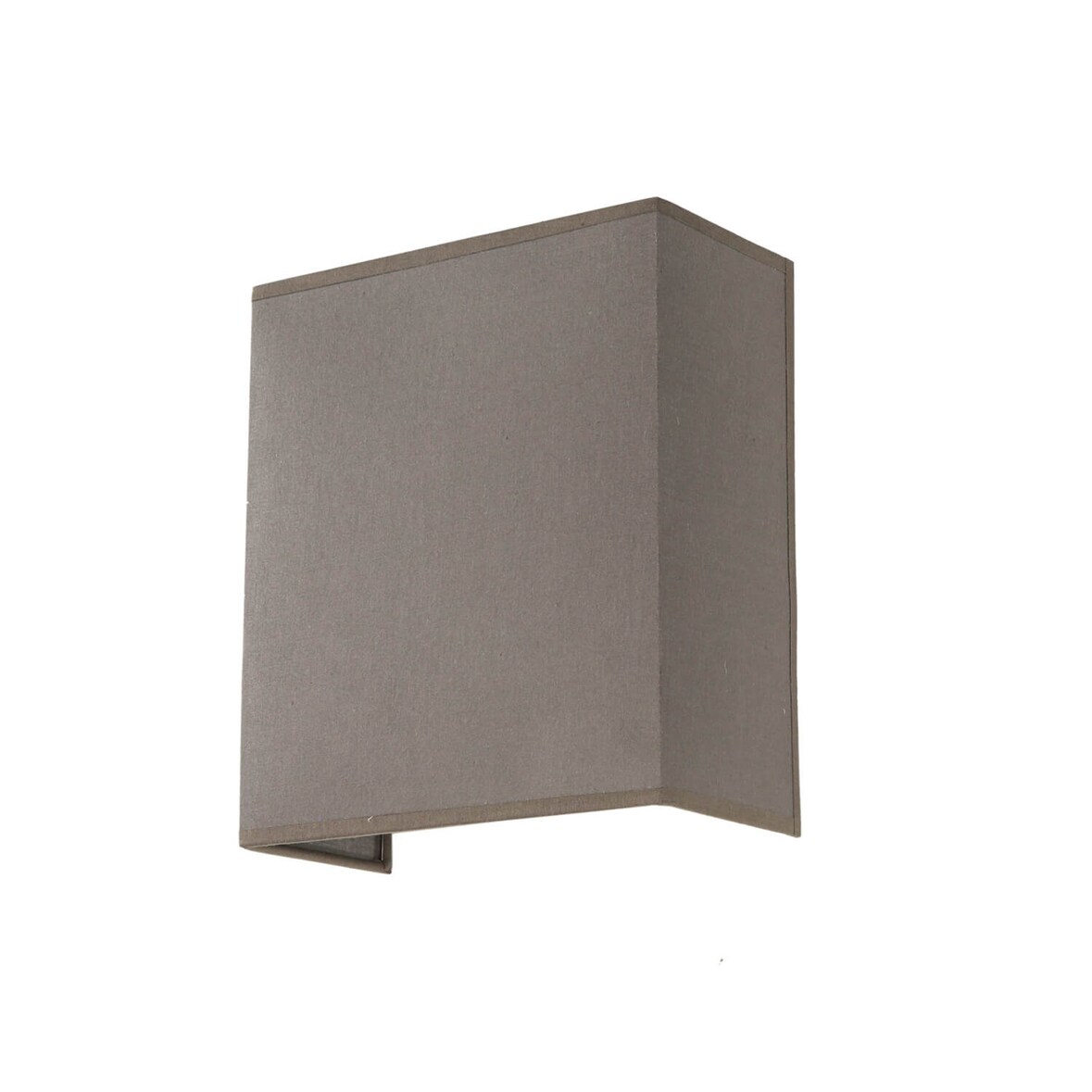 Licht-Erlebnisse Loft Wandleuchte ALICE Stoff Schirm Taupe eckig gemütlich E27 Moderne Design Wandlampe Schlafzimmer Wohnzimmer Flur, DO181-98-02