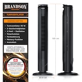 thumbnail of Brandson Turmventilator mit Fernbedienung, 40 W, Aromafach, Oszillation, 3 Modi, Timer, leise, 2in1 Diffusor, 105 cm