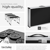 thumbnail of tectake Juego de 3 mesas de trabajo de aluminio  Negro