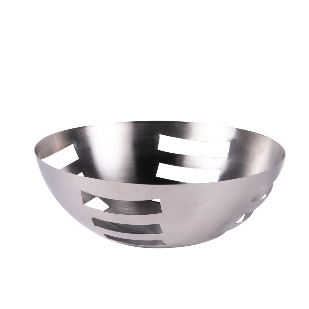 Corbeille à fruit ronde -  Argent Rond Inox Table Passion 27x27 cm