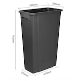 thumbnail of Poubelle Slim noire 80L - 520 x 298 x 750 mm - JANTEX