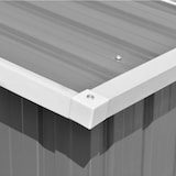 thumbnail of Helloshop26 - Caseta de jardín caseta almacén cobertizo exterior cobertizo robusto para herramientas 257 x 580 x 181 cm metal gris 02_0022175