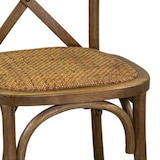 thumbnail of Vacchetti Sedia legno cross marrone chiaro sedutaintreccio impilabile cm50x50h46,5/88
