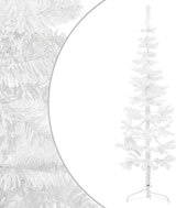 thumbnail of vidaXL Künstlicher Halb-Weihnachtsbaum mit Ständer Schlank Weiß 180 cm