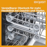 thumbnail of Exquisit PRO Geschirrspüler 60 cm, Unterbaufähig, EEK: C, 14 Maßgedecke, Besteckschublade, Automatische Türöffnung, 11 Liter, GSP56314-030C schwarz