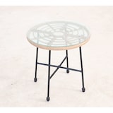 thumbnail of Garden Friend Salotto Fiji in acciaio e polyrattan set composto da un tavolo e due sedie colore nero, naturale e bianco