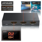 thumbnail of Primewire 8k HDMI Switch 2.1a, 2X Input HDMI Buchse, 1x Output, Verteiler, 7680 x 4320 UHD II (4320p) 60 Hz, HDR, 3D, CEC, HDCP 2.3, VRR, QFT, ALLM