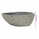 thumbnail of DELUKE® Naturstein Waschbecken oval - Flussstein Aufsatzwaschbecken Waschschale Waschtisch Handwaschbecken Bad Waschplatz Badezimmer Oval, 37-46cm