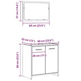 thumbnail of vidaXL Badschrank mit Spiegel Altholz-Optik Holzwerkstoff